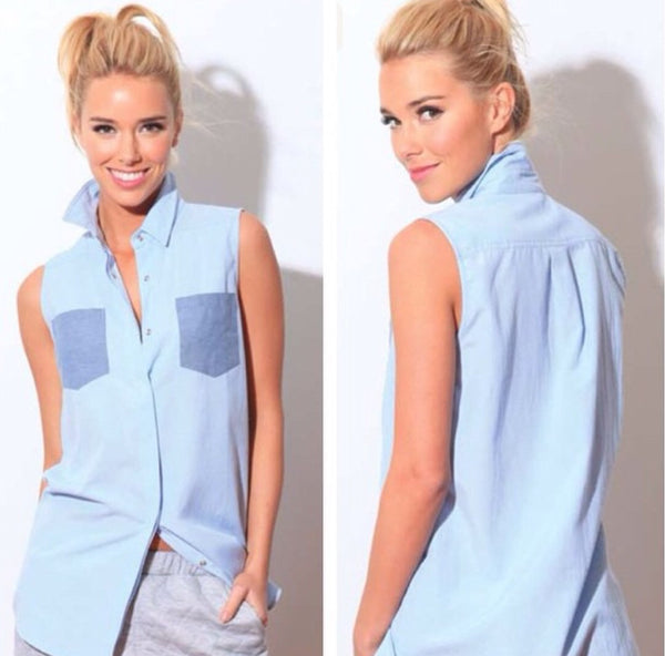 Chambray Top by Imonni