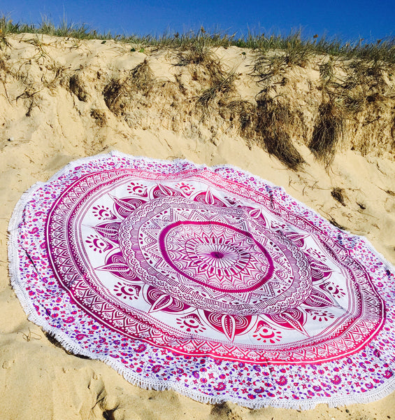 Bohemian Dreams Mandala Round Cotton Throw arrives 3 weeks